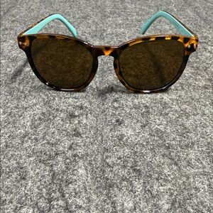 Source Unknown Tortoise Shell Sunglasses with Teal Arms